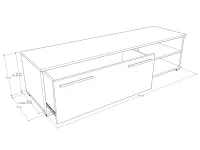 Calippo 2 TV állvány méretrajz